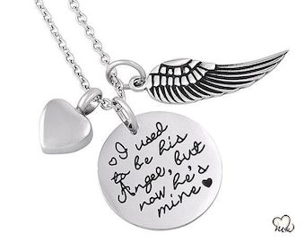 Pendentif de crémation personnalisé : collier souvenir commémoratif en acier inoxydable