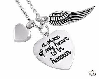 Pendentif de crémation personnalisé : collier souvenir commémoratif en acier inoxydable