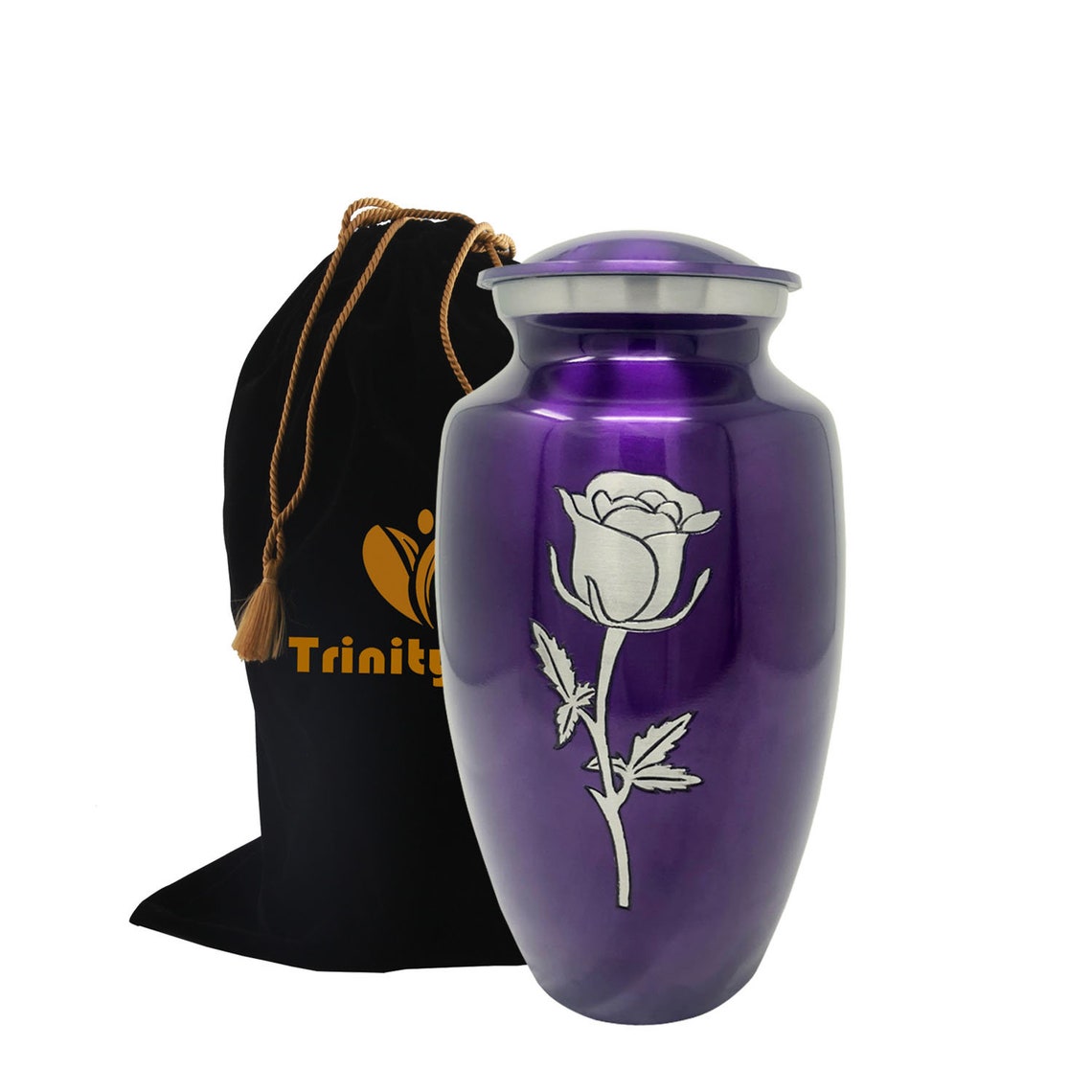 Purple Eternal Rose Alloy Cremation urn Solid Metal Urn Etsy.de