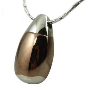 Simple Acorn Design Stainless Steel Personalized Cremation Pendant- Memorial Keepsake Necklace with Free 21&quot; Chain
