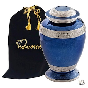 Palatinate Blue Brass Cremation Urn