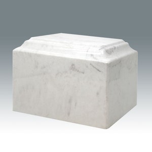 White Diamond Cultured Marble Cremation Urn