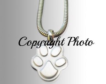 Paw Stainless Steel Cremation Keepsake Pendant