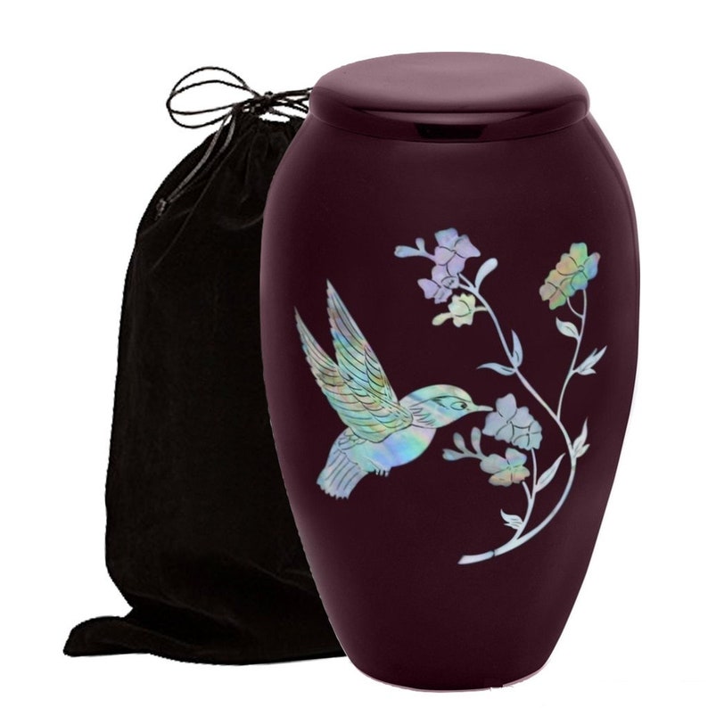 Adult Mother of Pearl Hummingbird Urn for Human Ashes With Etsy