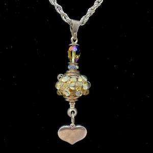 Cherish - Engravable Handmade Cremation Keepsake Pendant Bracelet – Spun Glass & Sterling Silver Memorial Jewelry