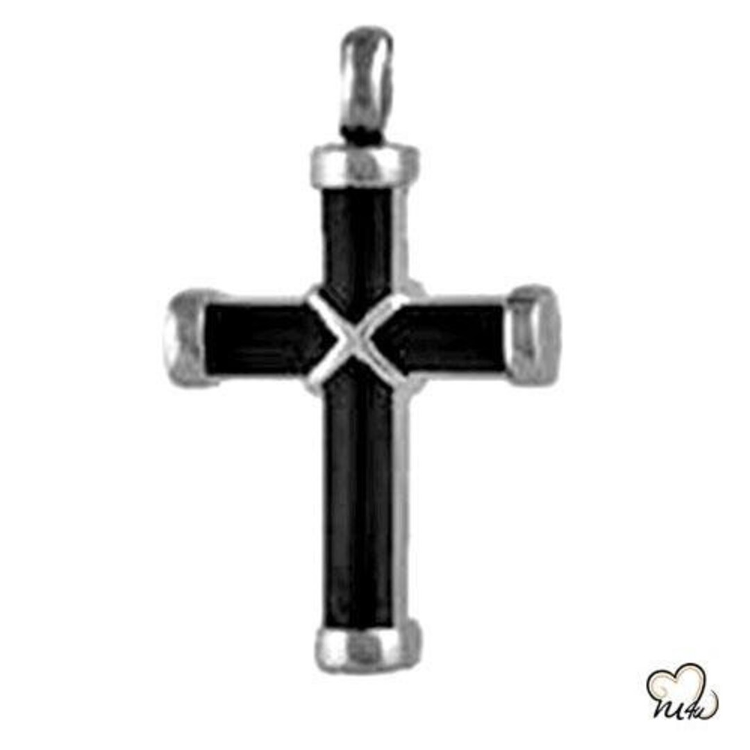 Elegant Black Cross Pendant Etsy