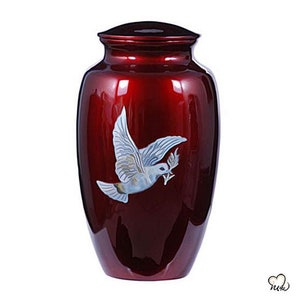Mother of Pearl Dove Cremation Urn