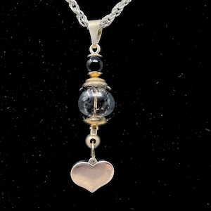 Everlasting - Engravable Handmade Cremation Keepsake Pendant Bracelet – Spun Glass & Sterling Silver Memorial Jewelry