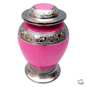 Avondale Infant Urn, Pink Cremation Urn for Ashes, Small Funeral Urn