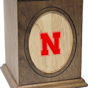 University of Nebraska College Football Wooden Cremation Urn