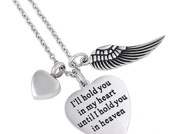 Pendentif de crémation personnalisé : collier souvenir commémoratif en acier inoxydable