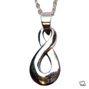 Sterling Silver Infinity Pendant - Cremation Necklace For Ashes