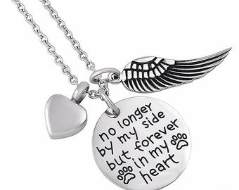 Pet Memorial Cremation Pendant: Personalized Stainless Steel Keepsake Necklace