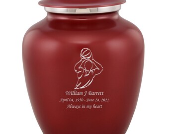 Adult Grace Custom Engraved Basketball Cremation Urn for Your Loved One