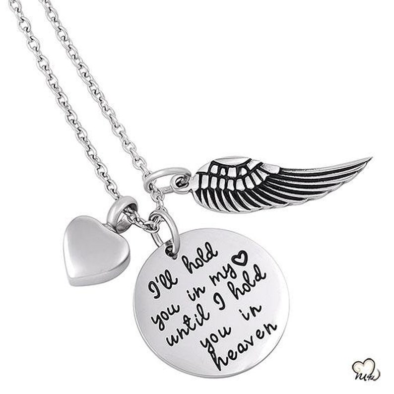 Circle I Will Hold You In My Heart Poetry Memorial Pendant