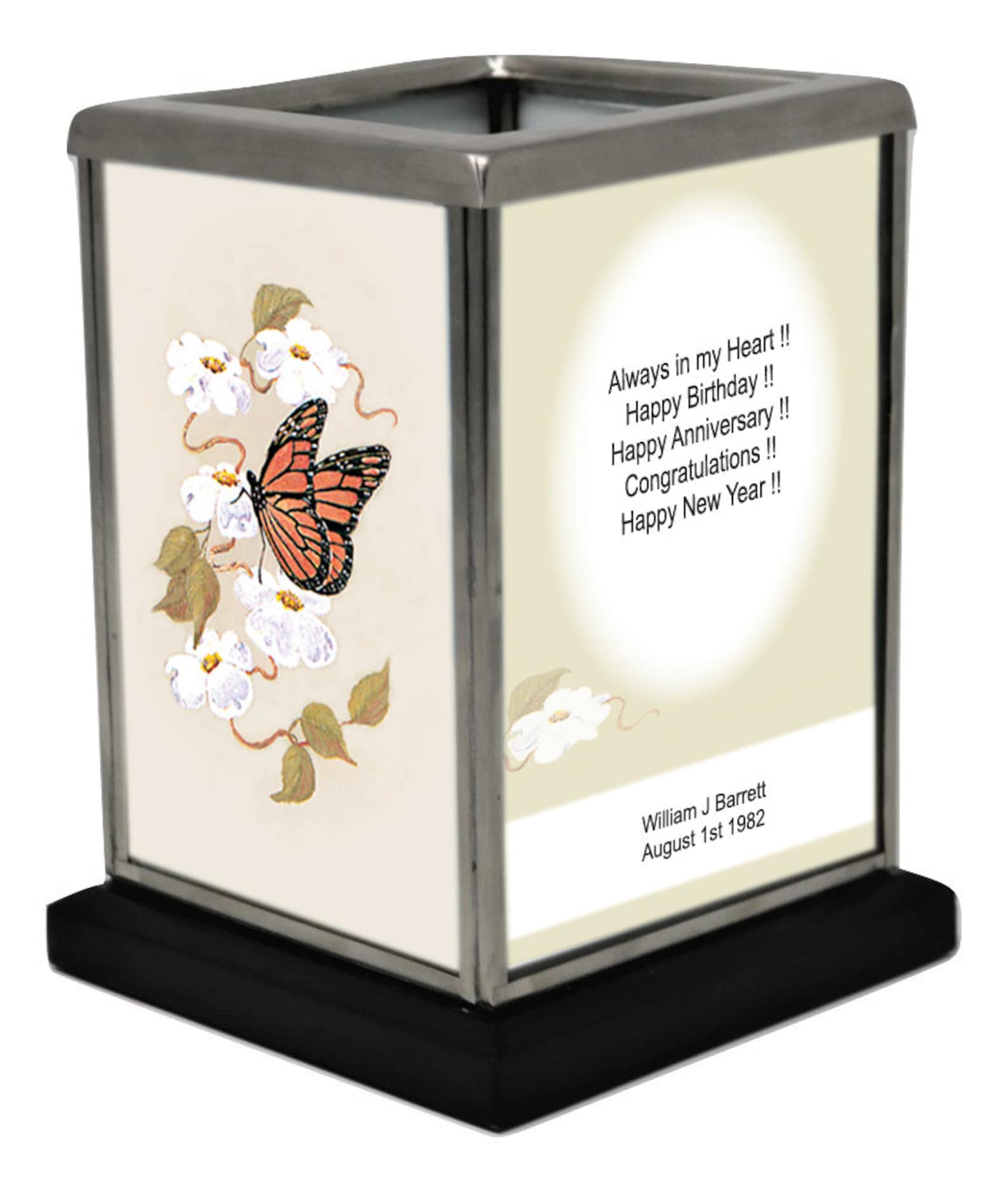 Personalized Glass Candle With Inserts tea Light Candle Etsy