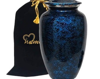 Dark Blue Cremation Urn for Human Ashes