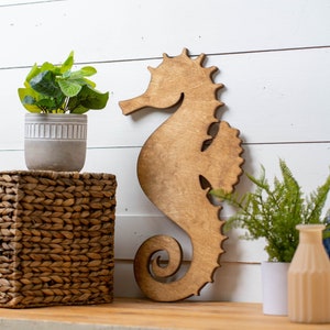 20 in. Seahorse* Nautical Decor* Beach* Wooden Summer Shapes* DIY Summer Crafts* Decorations for Pools* Picnics