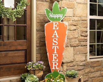 4.75 ft. Tall* Hand-painted Carrot Porch Sign* Welcome* Custom* Indoor/Outdoor*