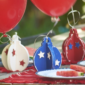 Ornaments (Set of 3)* Balloon Holders* Slotted* Unfinished* Craft* DIY* Plywood* Party* Standing Table Ornaments*
