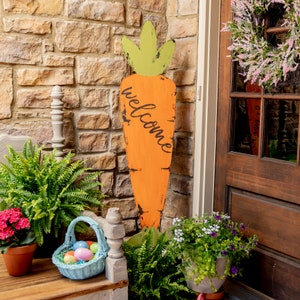 DIY (47" Tall) Carrot* Unfinished* Easter Decor* Front Door Sign* Wood Porch Project* Outdoor