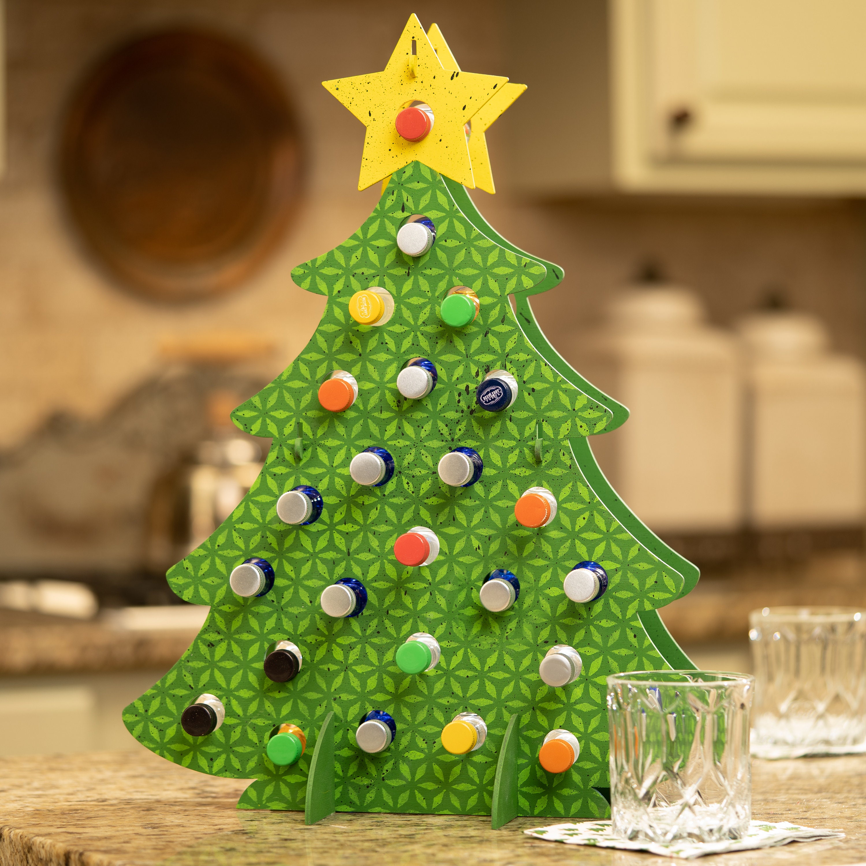 Wine spirit advent tree calendar unfinished holiday - Etsy
