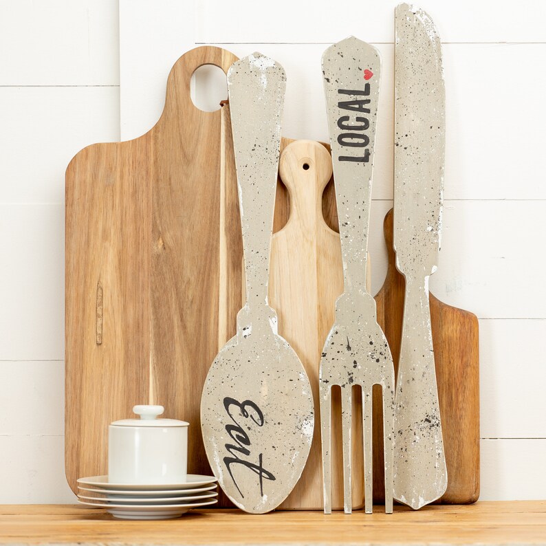 Silverware Kitchen Dining Fork Knife Spoon art project Etsy