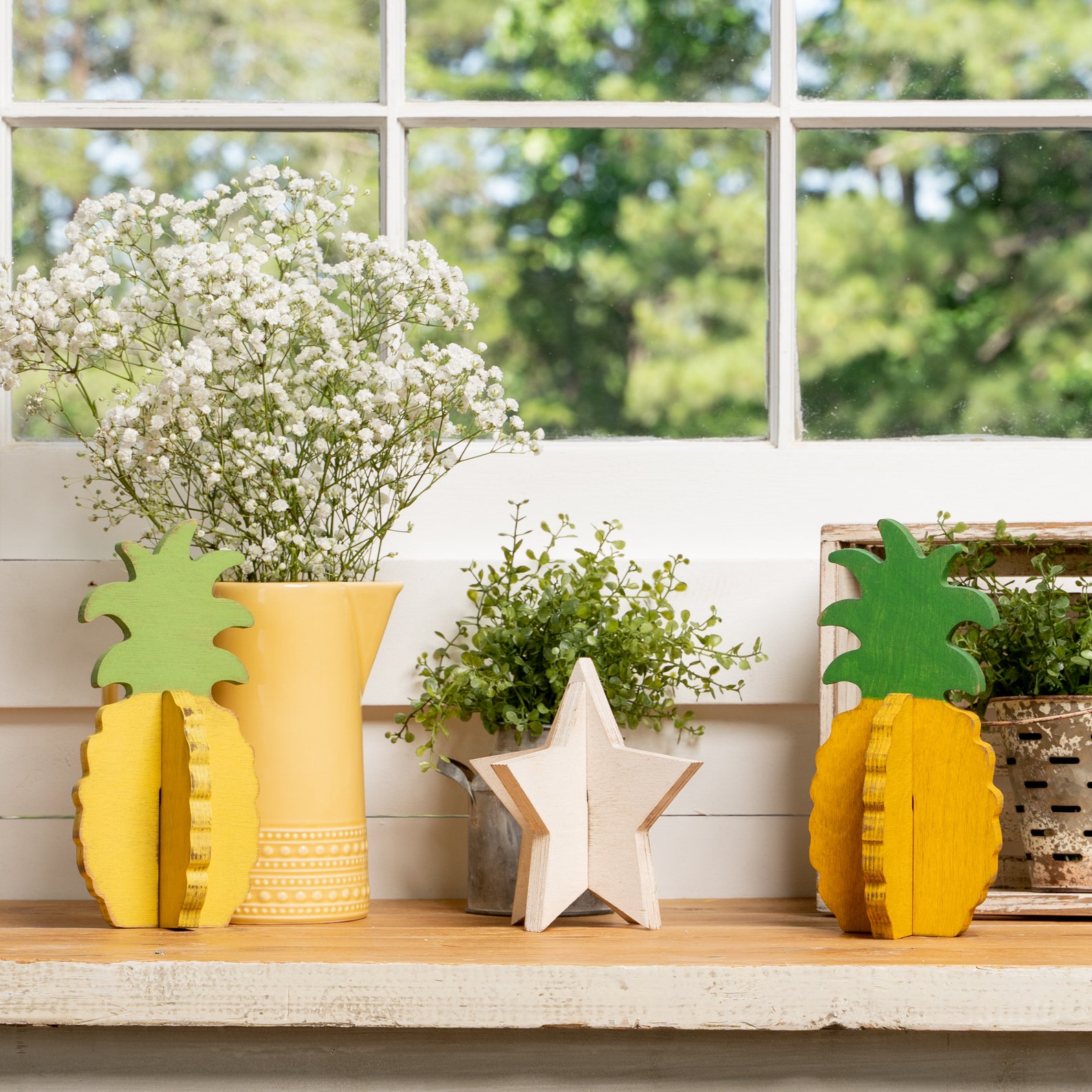 Slotted Star Decor* Set of 3* Table Decor* Unfinished* DIY* Wood ...