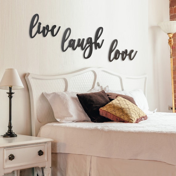 Wall Art Decor Live Laugh Love Sign For Home Etsy