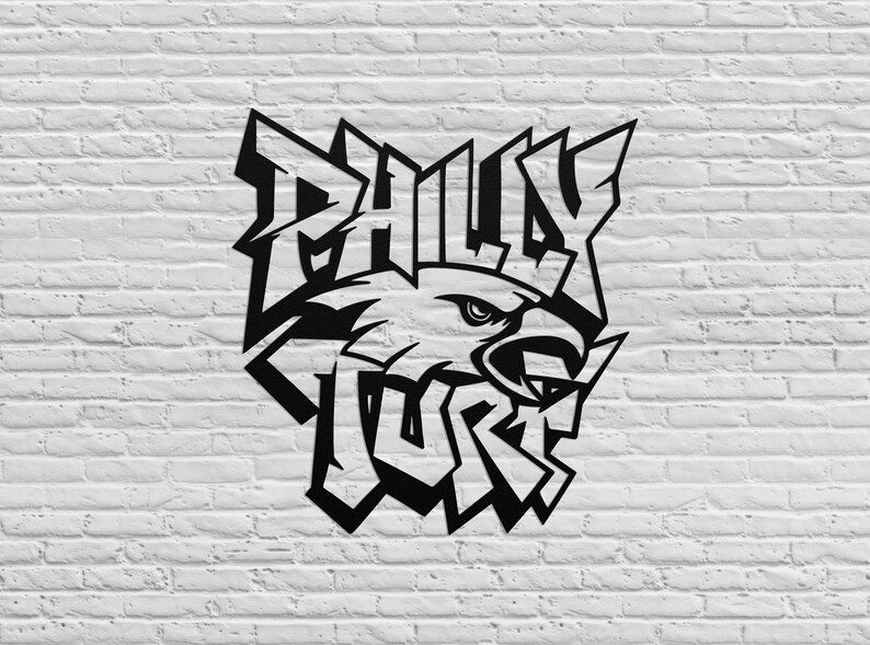 PHILLY FANS Football Graffiti Metal Sign Perfect Sports Fan Gift for the Holidays Man Cave Decor