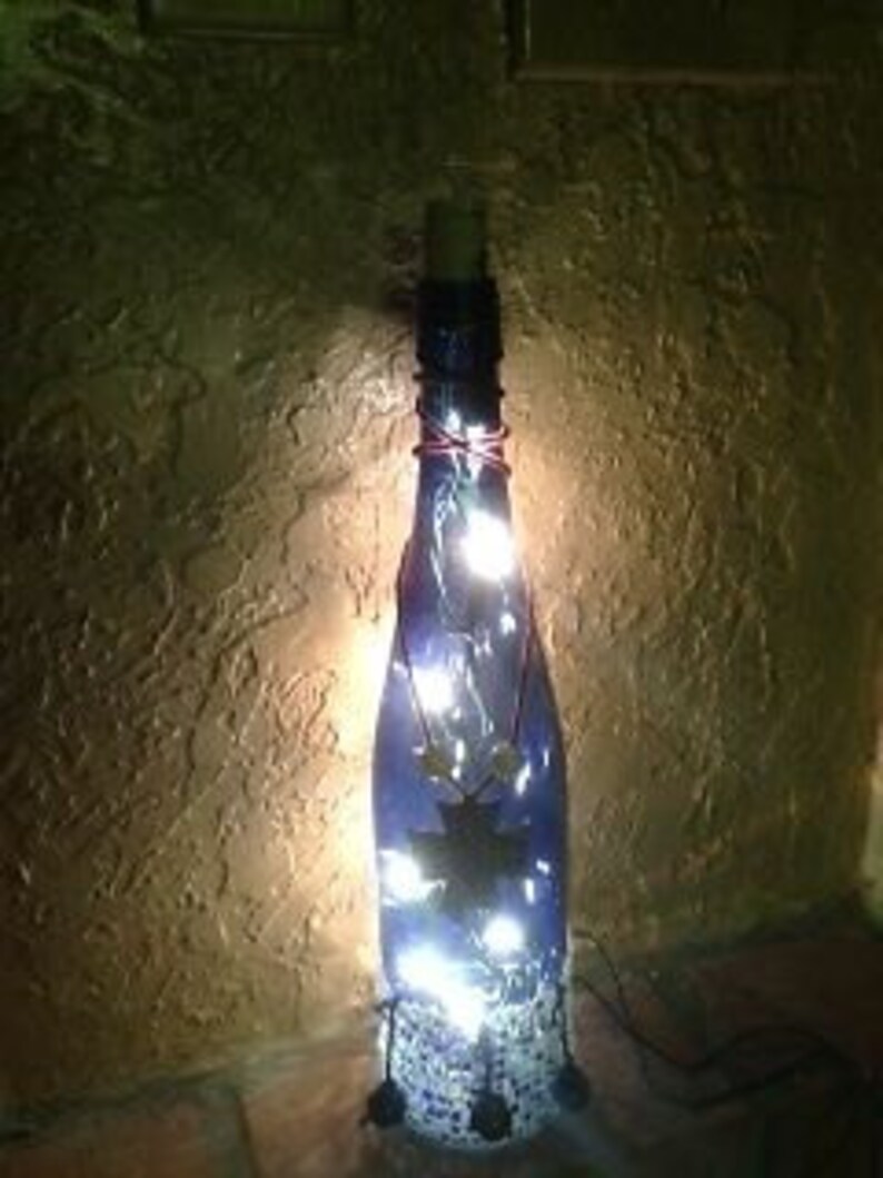 Decorative Light up Wine Bottle Etsy