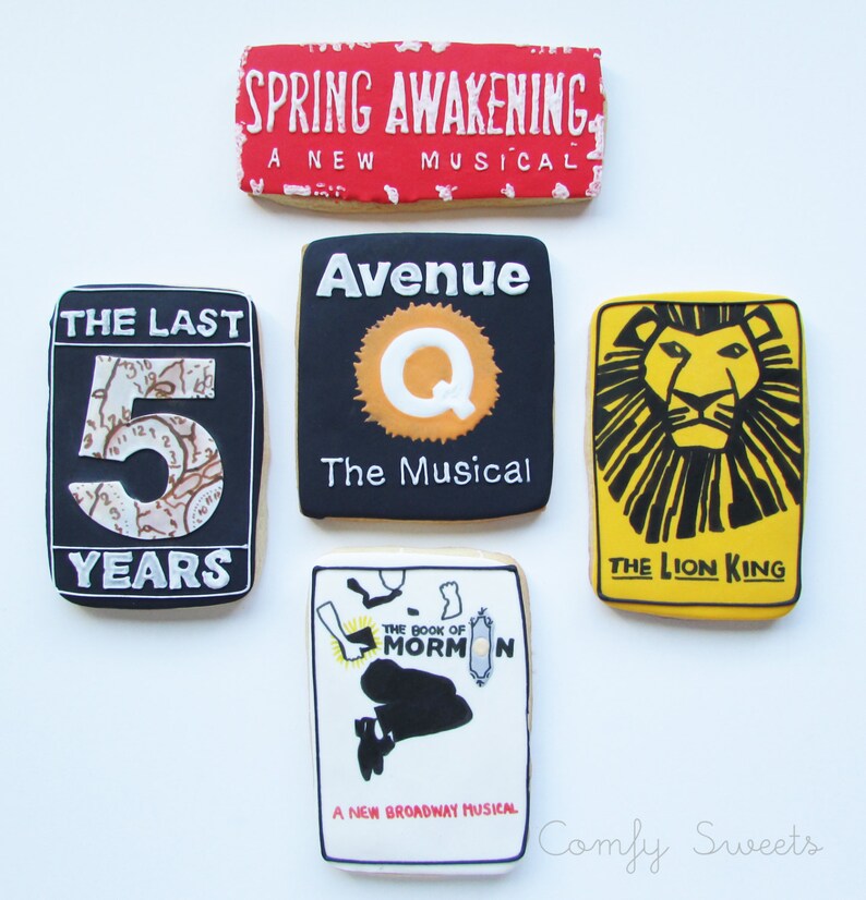 Broadway Playbill Cookies Etsy