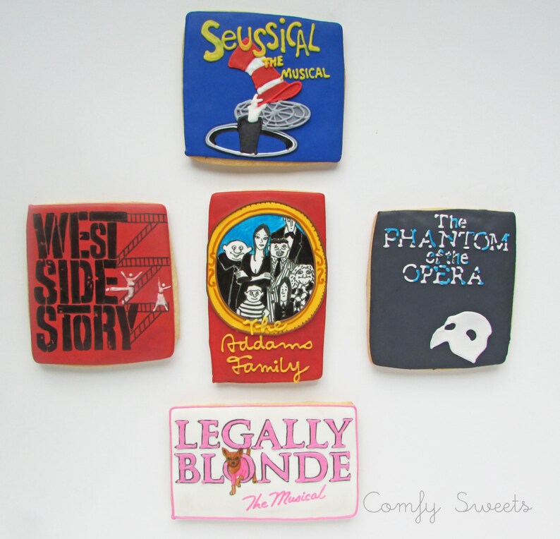 Broadway Playbill Cookies Etsy