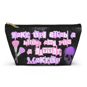 Gothic Make Up Bag, Goth Makeup Pouch, Goth Zipper Pouch, Funny Makeup Bag, Cute Makeup Bags, Cute Zipper Pouch, Grunge Stuff, Gothic Stuff