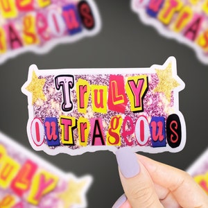 Jem And The Holograms Sticker, Truly Outrageous, 80s Stickers, 90s Stickers, Cute Stickers, Retro Stickers, 80s Cartoon Stickers, 80s