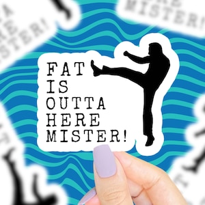 Fat Is Outta Here Sticker, 90s Movie Stickers, 90s Nostalgia Sticker, Funny Quote Sticker, Movie Quote Sticker, Funny Stickers, Heavyweights