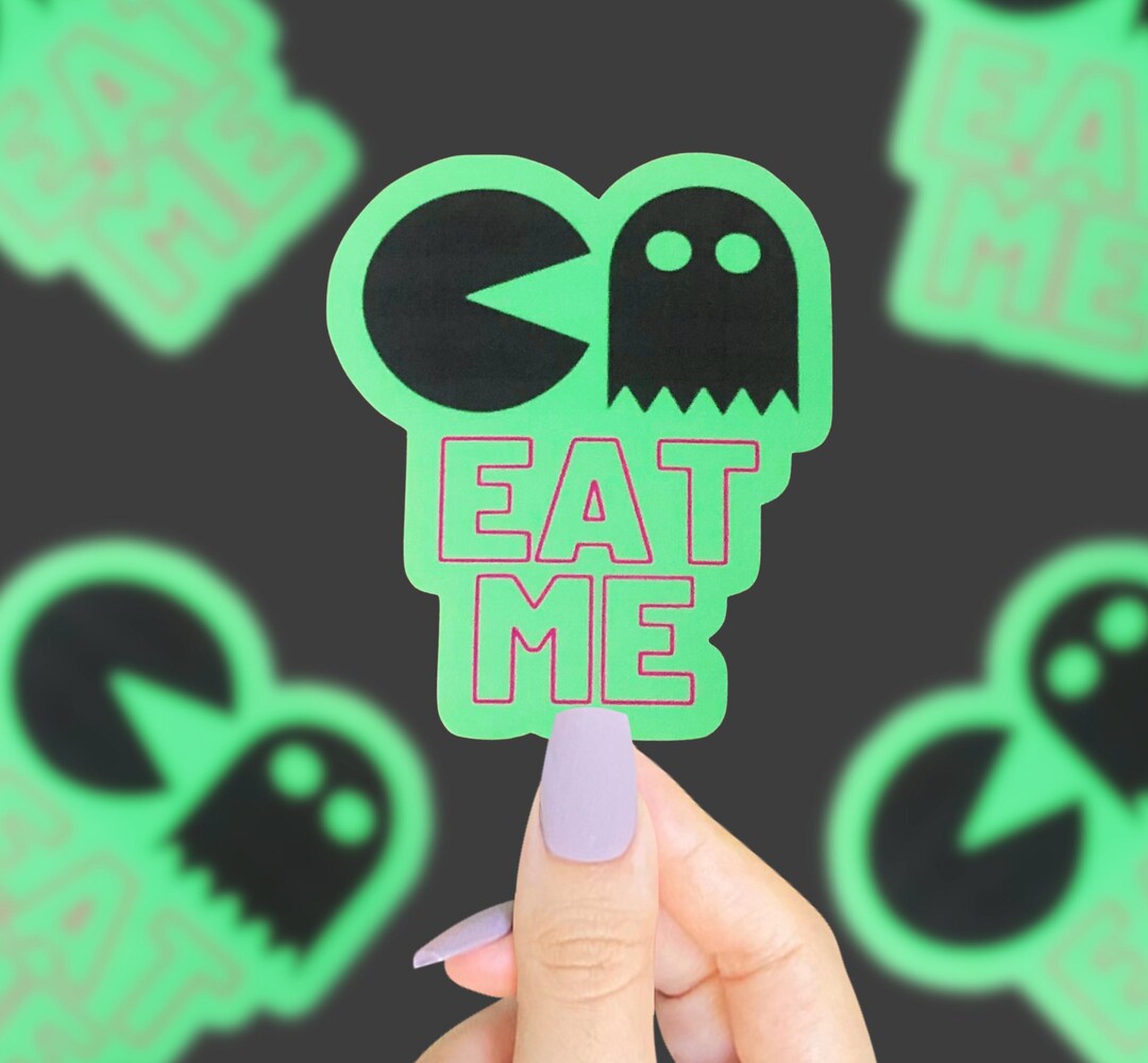 Eat Me Sticker, Funny Sticker, Sarcastic Sticker, Funny Decals, 80s ...