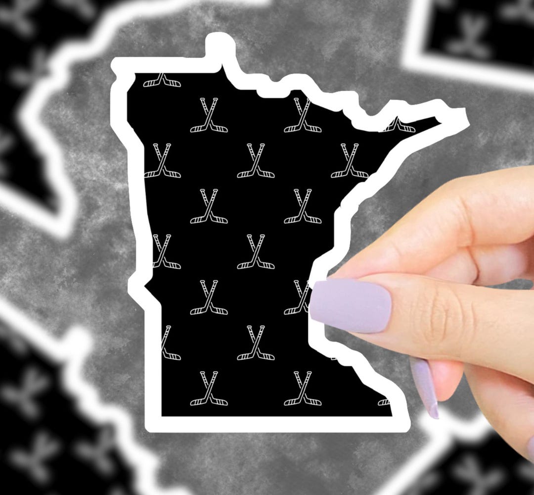 State of Hockey Sticker, MN Local Sticker, Hockey Sticker, Hockey Gift ...