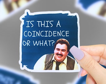 Is This A Coincidence? Sticker, John Candy, Del Griffith, Funny Movie Stickers, 80s Nostalgia, 80s Stickers, Movie Quotes, Funny Laptop