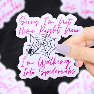 Spiderwebs Sticker, Song Lyrics, 90s Nostalgia, 90s Stickers, Halloween Stickers, 90s Sayings Stickers, Retro Stickers, Cute Stickers