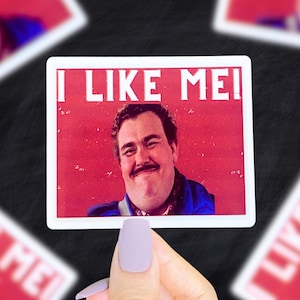 Pegatina de John Candy, aviones, trenes y automóviles, Del Griffith, regalo divertido, pegatina de película de los 80, regalos de películas de los 80, pegatina retro, regalo pequeño