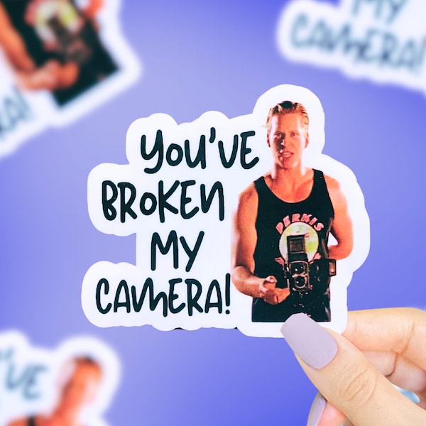 You’ve Broken My Camera Sticker, Heavyweights Movie, Funny Movie Quote Stickers, 90s Stickers, Funny Stickers, 90s Nostalgia, Funny Decals