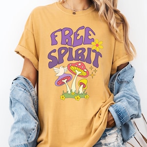 Free Spirit Shirt, Boho Shirt, Hippie Shirt, Retro Shirt, Vintage Shirt, Grunge Shirt, Groovy Shirt