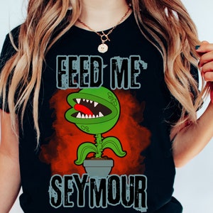 Feed Me Seymour Tshirt, Little Shop Of Horrors Tshirt, 90s Halloween Shirt, 80s Halloween Shirt, Retro Halloween Shirt, Horror Movie Tshirt