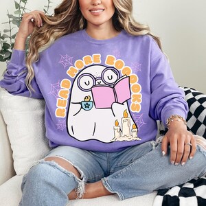 Read More Books Sweatshirt, Book Lovers Gifts, Book Sweatshirt, Halloween Sweatshirt For Teachers, Bookish Sweatshirt, Retro Halloween