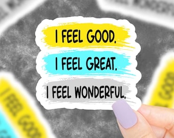 Pegatina "¿Qué hay de Bob?", regalo divertido, pegatina con frase de película, frase de película de los 90, pegatina con frase positiva, pegatina con cita positiva, pegatina retro