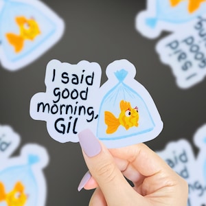 Good Morning Gil Sticker, What About Bob Sticker, 90s Stickers, 90s Movie Stickers, Funny Quote Stickers, 90s Nostalgia Stickers, Retro