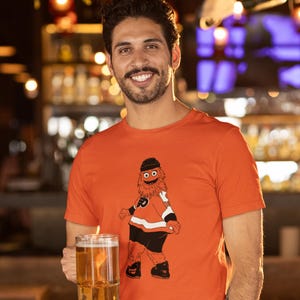 Philadelphia Flyers Mascot Illustration T-Shirt - Unisex Tee, Hockey Fan Shirt, Sports Team Apparel, Unique Graphic Tee, NHL Fan Gift