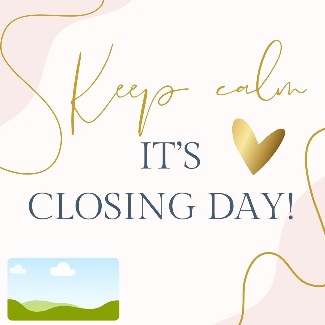 Keep Calm It's Closing Day Social Graphic for Real Estate Etsy