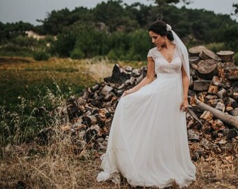 Empire Waist Wedding Dress Etsy
